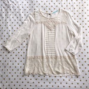 Lace Accent Blouse